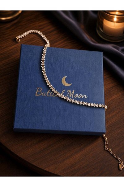 Buticul Moon Colier Tennis Marquise - Placat cu aur de 18K-Garantie 24 luni