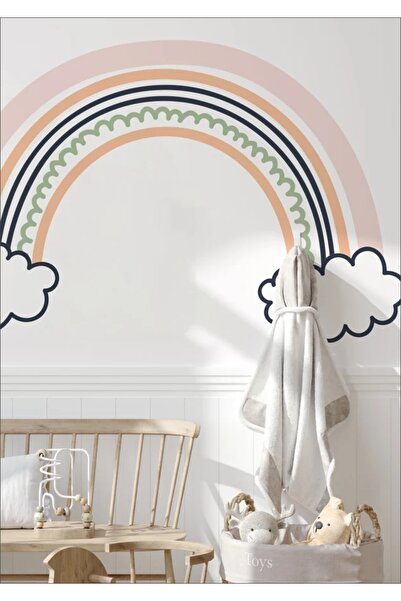 LABELOVE Suluboya Gökkuşağı Çocuk Odası Duvar Sticker