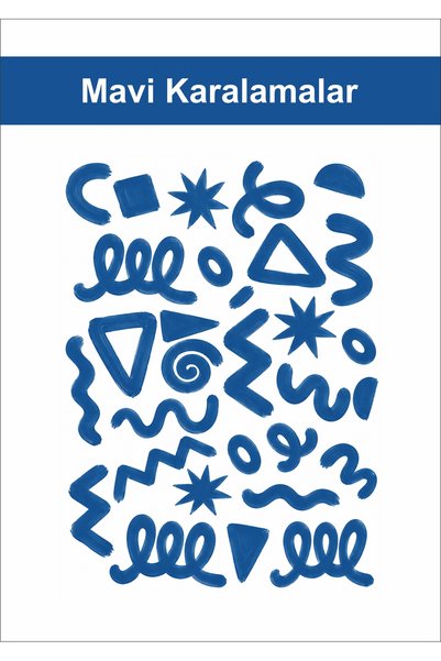 LABELOVE Mavi Karalamalar Çocuk Odası Duvar Sticker