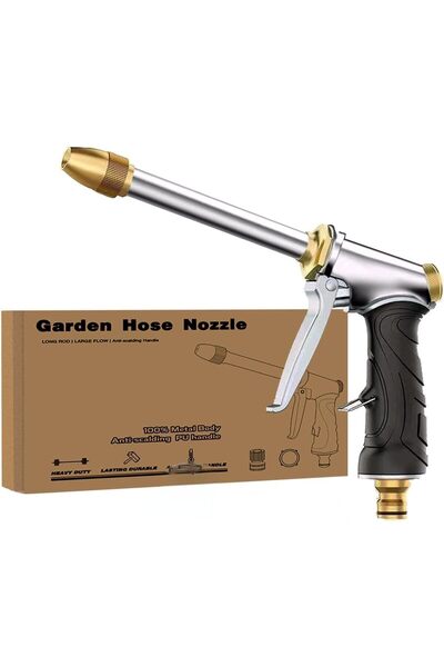 TERRIFI Heavy Duty Garden Hose Nozzle with Long Heat-Insulated Rod, High Pres...