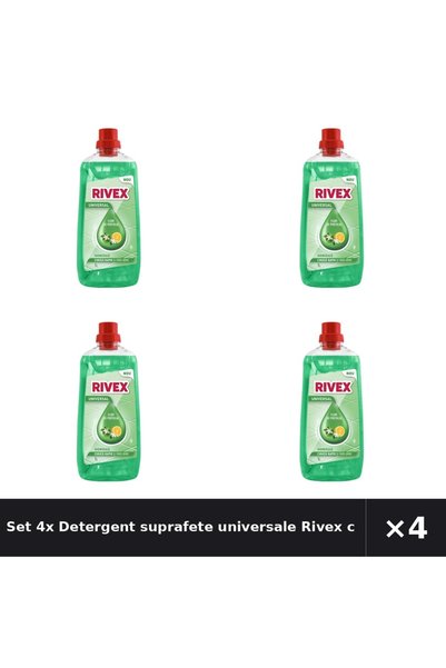 Rivex Set 4x Detergent suprafete universale cu flori de portocal, 1 l