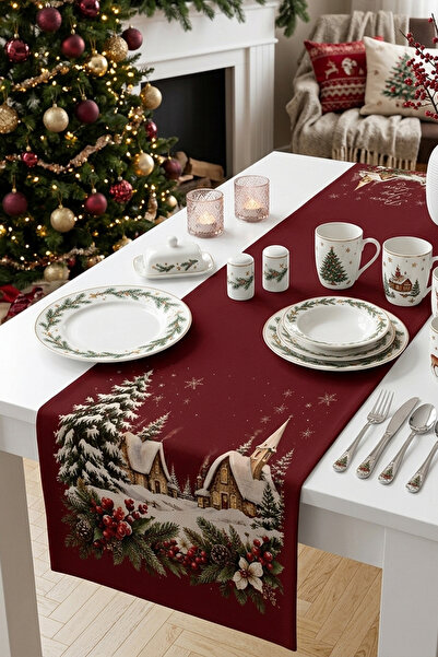 Bertille Home Божићна серија 140x40 цм дигитално штампана трка (Божићни Ноел)