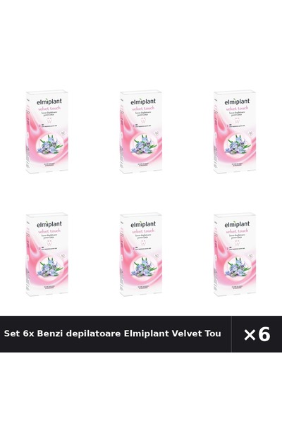 ELMIPLANT Set 6x Benzi depilatoare Velvet Touch pentru fata, 20 buc
