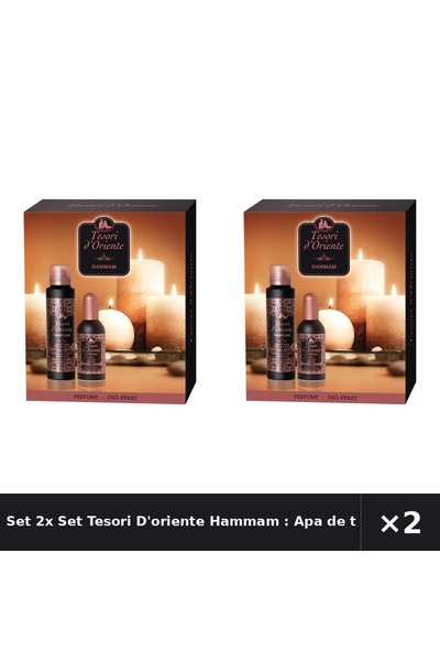 Tesori d'Oriente Set 2x Set Hammam : Apa de toaleta, 100 ml + Deodorant Spray...