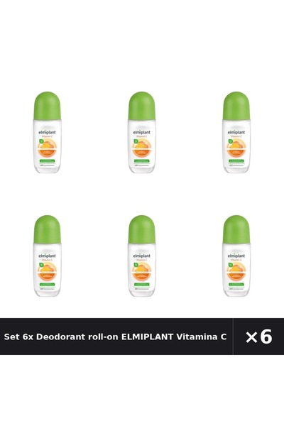 ELMIPLANT Set 6x Deodorant roll-on Vitamina C , 50ml