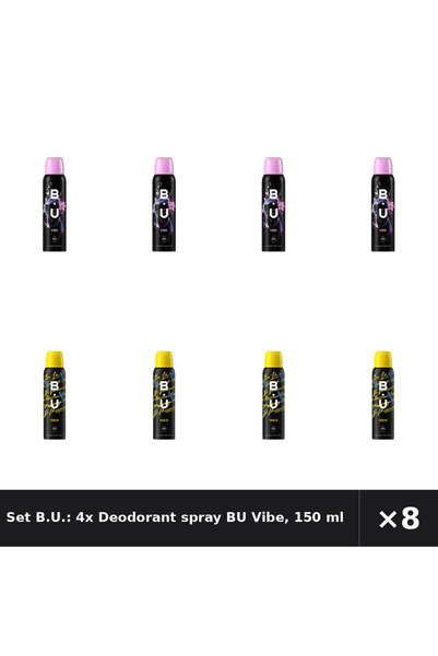 B.U. Set B.U.: 4x Deodorant spray BU Vibe, 150 ml + Deodorant spray BU Wild, ...