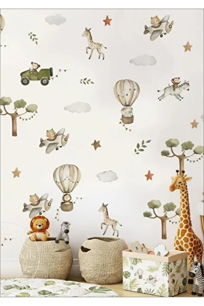 LABELOVE Safari Gezginleri Çocuk Odası Duvar Sticker
