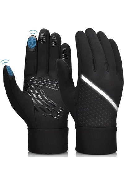 KOWVOWZ Winter Thermal Gloves Running Men, Touch Screen Women Cycling Warm Gl...