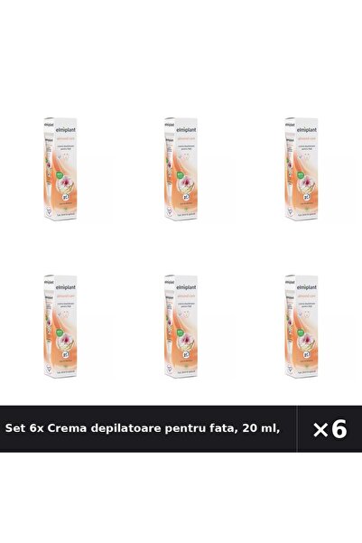 ELMIPLANT Set 6x Crema depilatoare pentru fata, 20 ml,