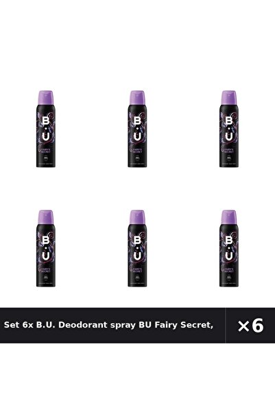 B.U. Set 6x Deodorant spray BU Fairy Secret, Femei, 150 ml