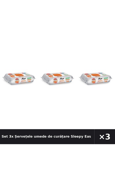 Sleepy Set 3x Șervețele umede de curățare Easy Clean Kitchen, cu ulei de port...