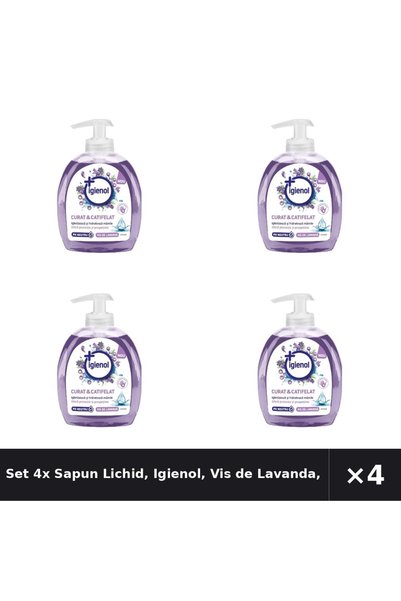 Igienol Set 4x Sapun Lichid, Igienol, Vis de Lavanda,300 ml