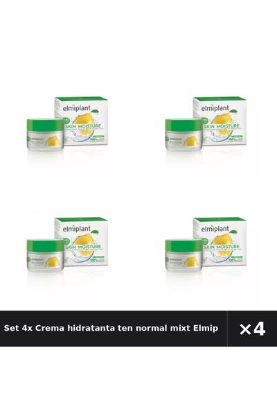 ELMIPLANT Set 4x Crema hidratanta ten normal mixt 24h Skin Moisture, 50 ml