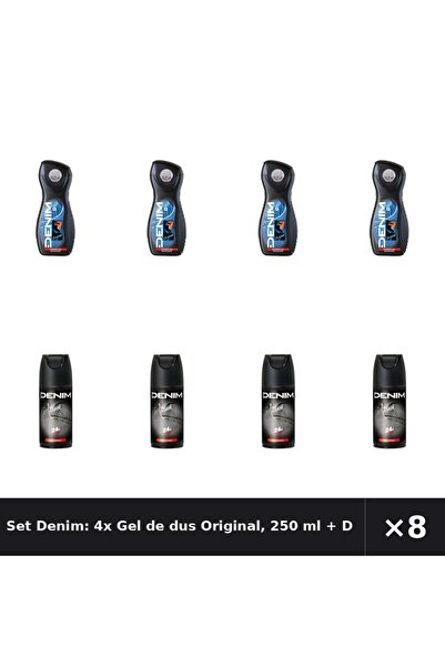Denim Set Denim: 4x Gel de dus Original , 250 ml + Deodorant Body Spray BLACK...