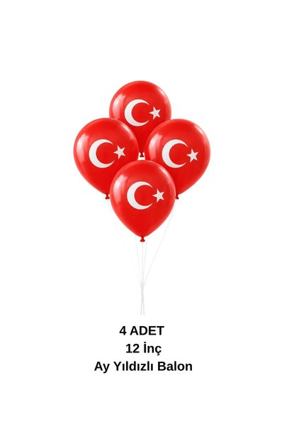 Patladı Gitti Milli Bayramlar Ay Yıldız Atatürk Süsleme Seti – Flama, Balon, Bayrak, Sticker ve Maske Seti