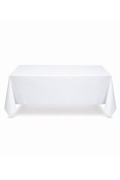 DEHAPARTY White Color Disposable 120X180 cm Plain Disposable Plastic Tableclo...