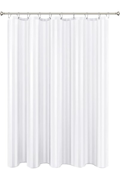 Biscaynebay Hotel Quality Fabric Shower Curtain Liners 72 Inch by 72 Inch, Pi...