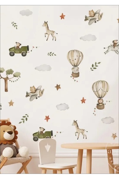 LABELOVE Safari Gezginleri Çocuk Odası Duvar Sticker