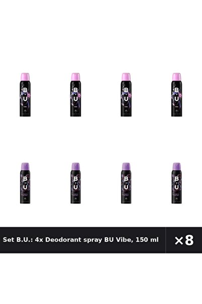 B.U. Set B.U.: 4x Deodorant spray BU Vibe, 150 ml + Deodorant spray BU Fairy ...