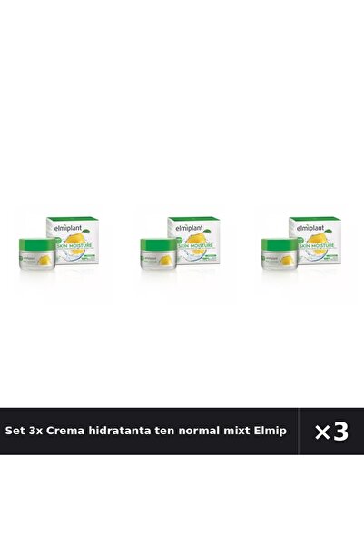ELMIPLANT Set 3x Crema hidratanta ten normal mixt 24h Skin Moisture, 50 ml