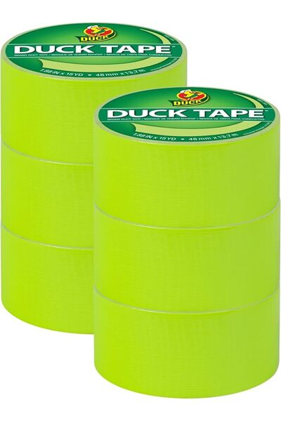 Duckie Duck شريط لاصق متين ملون من داك، أبيض، 48 مم × 18.2 متر، 1265015