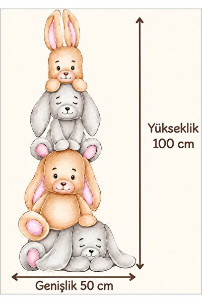 LABELOVE Sevimli Suluboya Hayvanlar Çocuk Odası Duvar Sticker