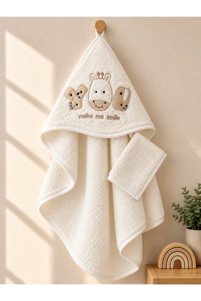 COOLMINIES Baby patterned towel swaddle, baby bath towel eraser set