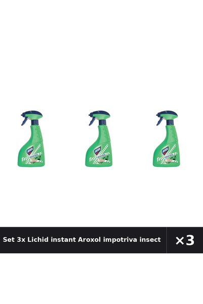 Aroxol Set 3x Lichid instant impotriva insectelor taratoare 400 ml