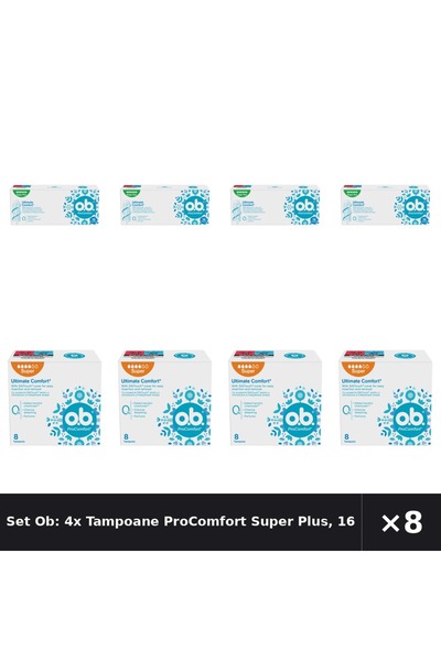 obbos Set Ob: 4x Tampoane ProComfort Super Plus, 16 bucati + Tampoane ProComf...