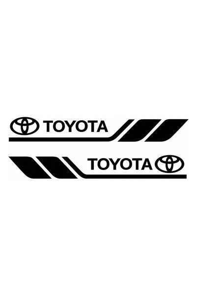 Oracal Set de 2 autocolante laterale Toyota cu dungi sport - 30cm, Negru