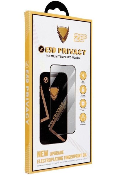 O&G OG 6D Premium Αντι-κατασκοπευτικό Γυαλί - Για Iphone 18 Pro Max μαύρο