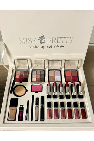 Miss Pretty Pretty Complete Makeup Case in Beige | 24 Pieces of Luxury Beauty