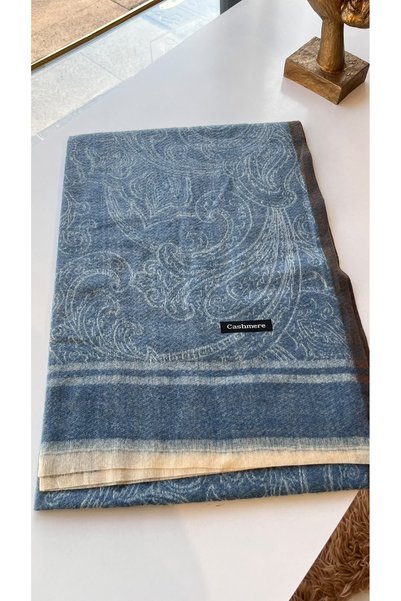 EB SCARF Șal de umăr din lână și cașmir cu model Etro