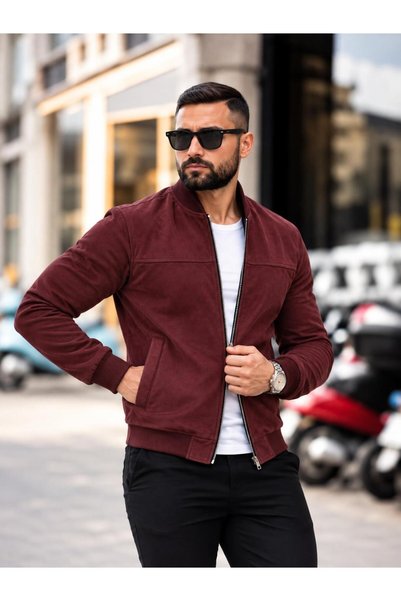 BASEL.CO Unisex Suede College Jacket - Απαραίτητο σε καθημερινές και αθλητικέ...