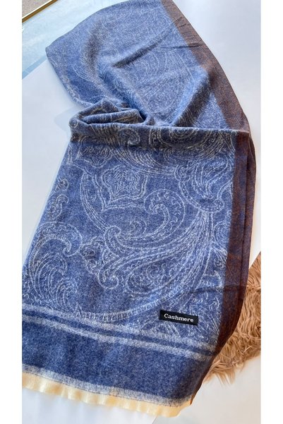 EB SCARF Șal de umăr din lână și cașmir cu model Etro