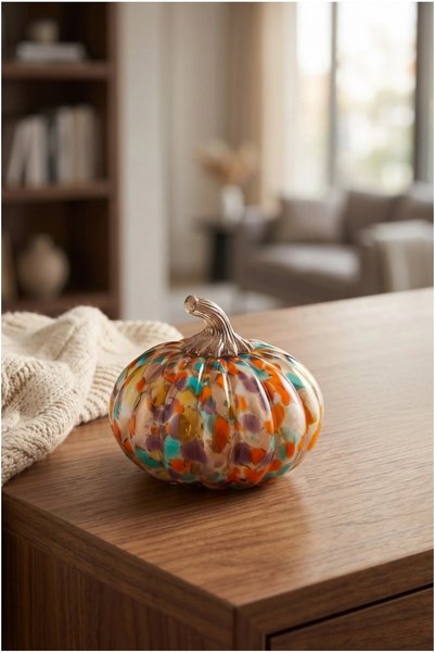 HaRe Home Dekoratif Cam Renkli Kabak Obje