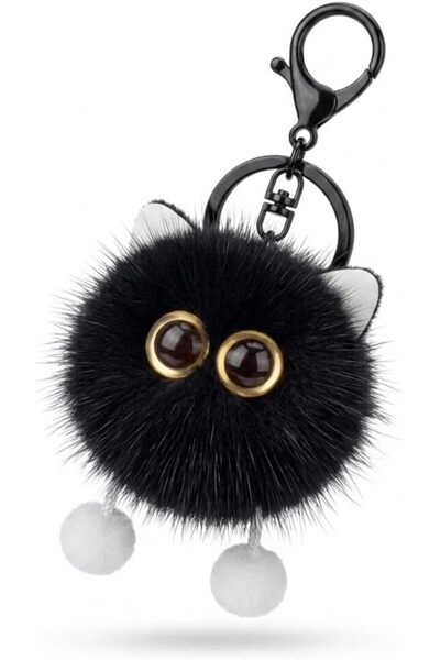 TERRIFI Plush Fox Backpack Keychain, Big-Eye Design, 6 Cm, Lightweight Alloy ...