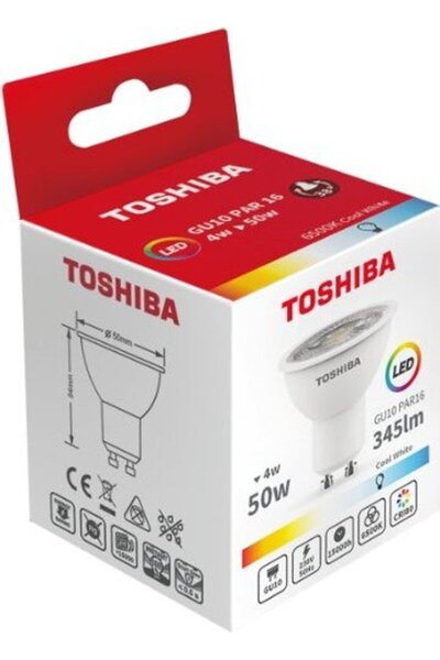 Toshiba LED GU10 4W 6500K - (DELS-GUC4004T8AE21)