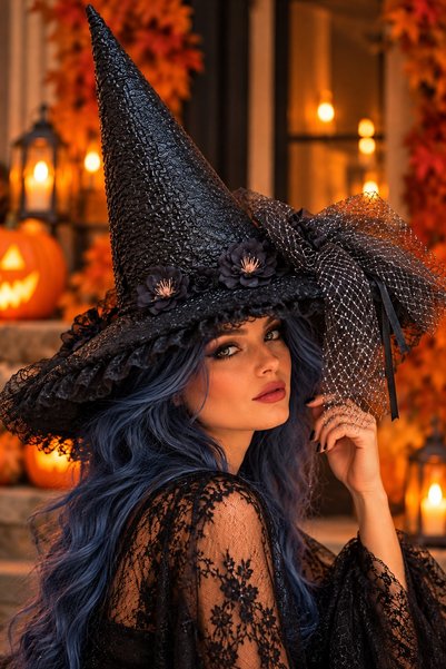 by Papiilon Özel Tasarım Halloween Cadı Şapkası