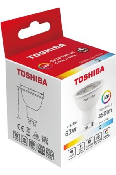 Toshiba LED GU10 5.5W 6500K - (DELS-GUC45P5T8AE21)