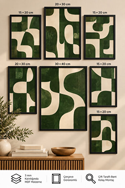 UNT 7-Piece Frame-Looking Modern Painting Set |   Living Room, Office, Kitche...
