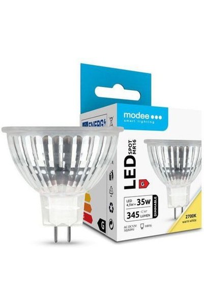 Modee Lighting Λάμπα LED Spot Γυάλινη 4.5W MR16 12V Erp - (ML-MR162700K4,5WDN)