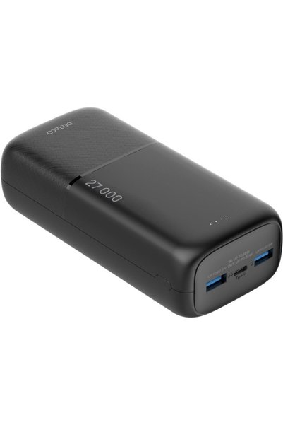 DELTACO Powerbank 27.000 mAh Γρήγορη Φόρτιση, 2x USB-A 22.5W, 1x USB-C PD 20W...