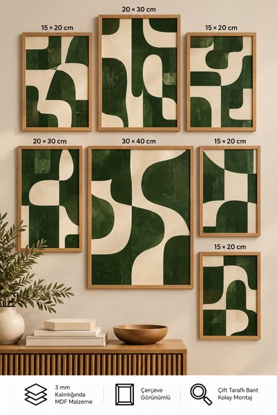 UNT 7-Piece Frame-Looking Modern Painting Set |   Retro & Pop Art |   Living ...