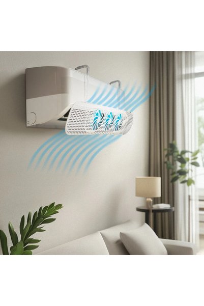 Bewello Deflector aer conditionat reglabil 55-88 cm cu ventilatoare, deviere ...