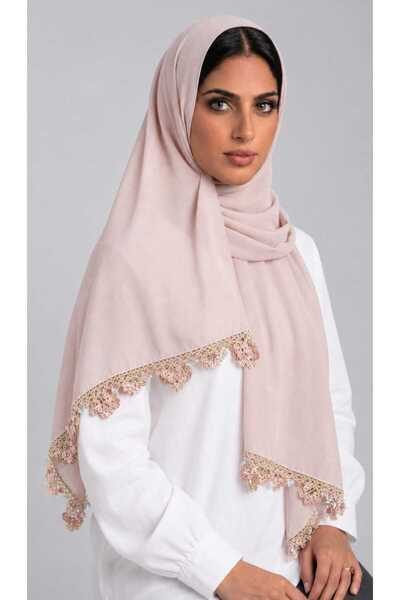 Veil Designer طرحة بوال بقماش ياباني شغل الورد التركي تطريز كروشيه طبقتين الم...