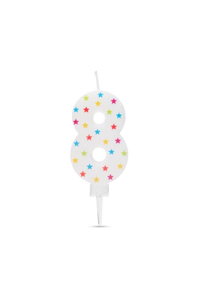 FAMİLY Lumanare tort cifra 8, aniversare, decor petrecere, 7 x 4 cm