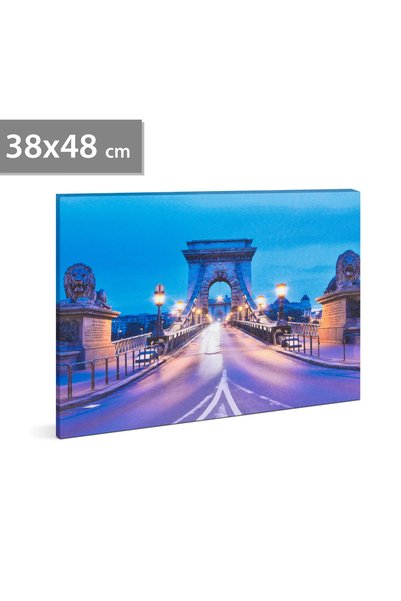 FAMİLY ablou LED Podul Lanturilor 48 x 38 cm, decor perete cu lumina alb cald...