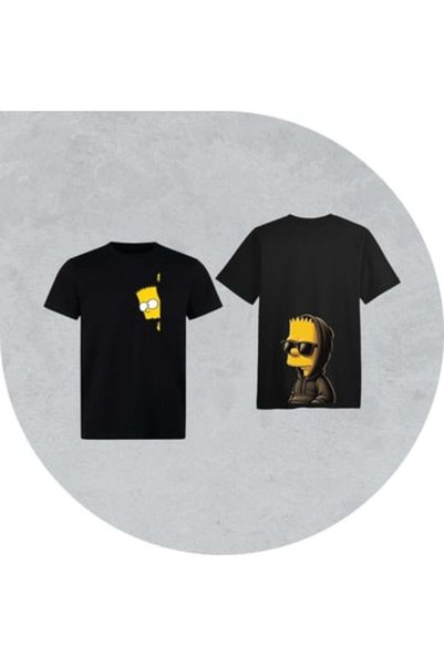 Generic تيشيرت Bart Simpson اسود قطن