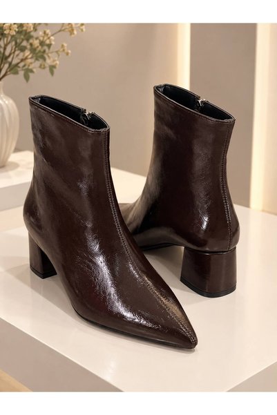 VİP SMR MODA Cizme de damă cu cusătură la mijloc, elegante, potrivite pentru ...
